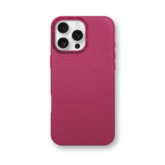 Чехол для iPhone 16 - Зернистая кожа - розовый