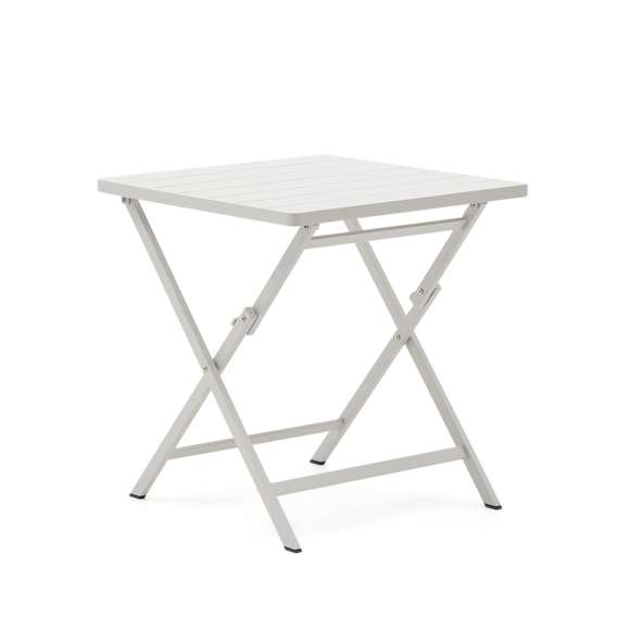 Стол садовый складной Torreta из алюминия с белой отделкой 70 x 70 см