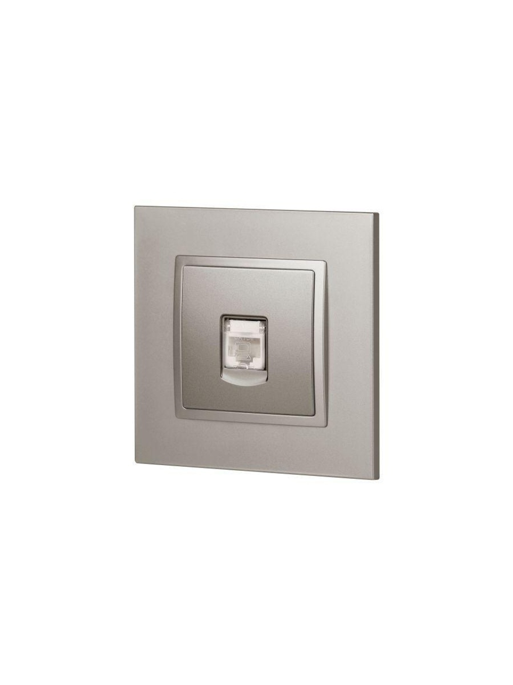 Розетка компьютерная Elegance 14-3107-16 RJ45 титан Эра Б0065764