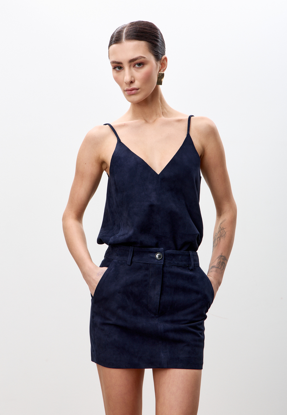 Юбка из натуральной замши