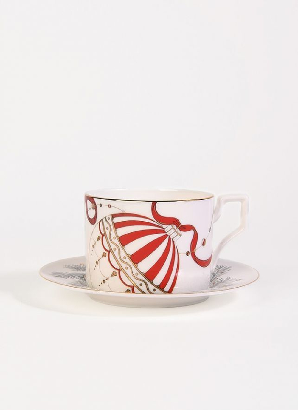 VALERIE CONCEPT Набор чашка и блюдце "Ёлочный шар"