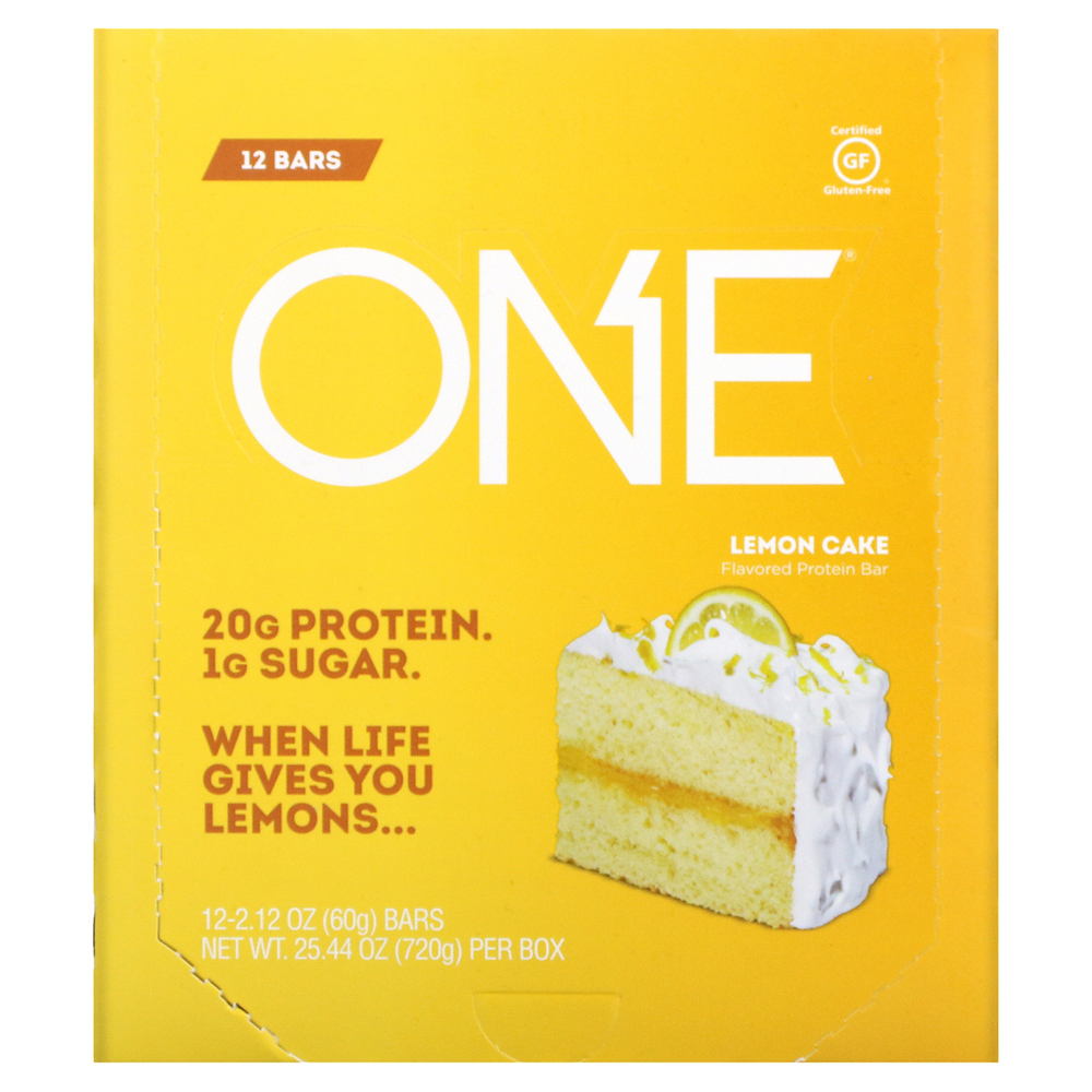 One Brands, Батончик ONE, лимоный торт, 12 шт., 60 г (2,12 унции) каждый