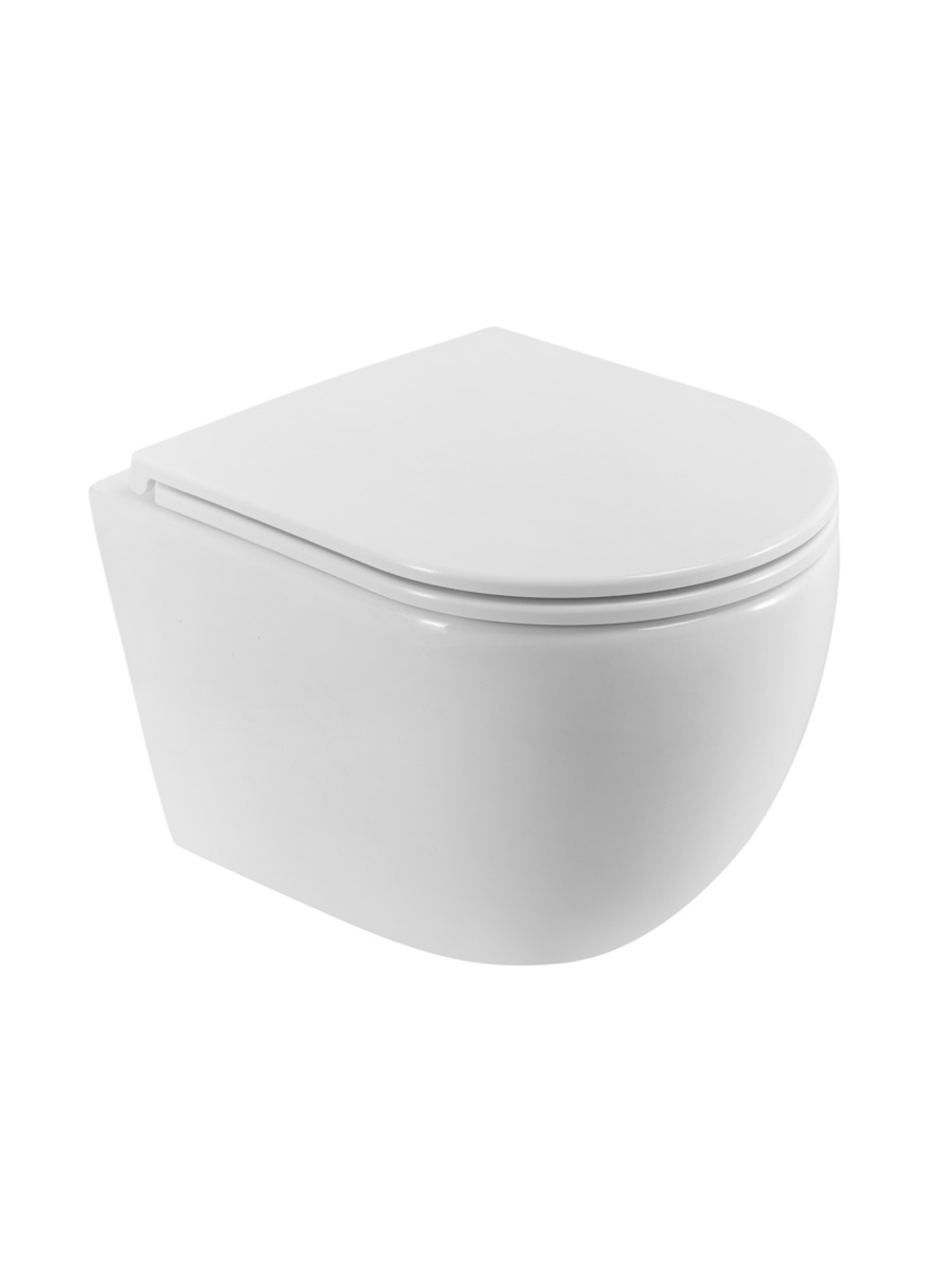 Унитаз подвесной BelBagno COMPATTO BB003CH-TOR/SC безободковый с сиденьем и смывом TORNADO