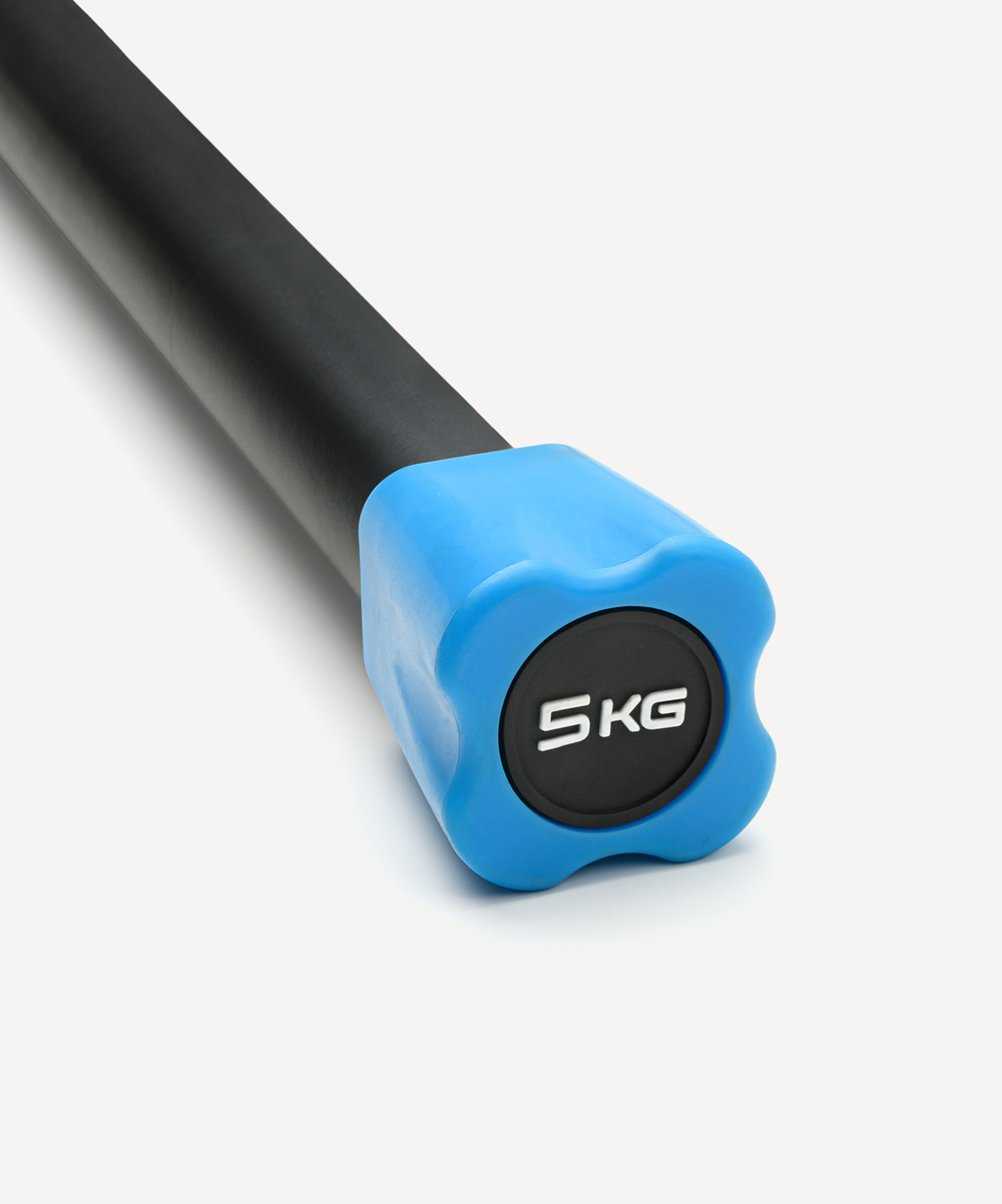 Бодибар BB-301 5 кг, неопреновый, черный/синий