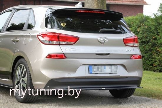 Сплиттер бампера заднего для HYUNDAI i30 III Hatchback 17-...
