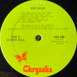 Виниловая пластинка Jethro Tull ‎– War Child LP