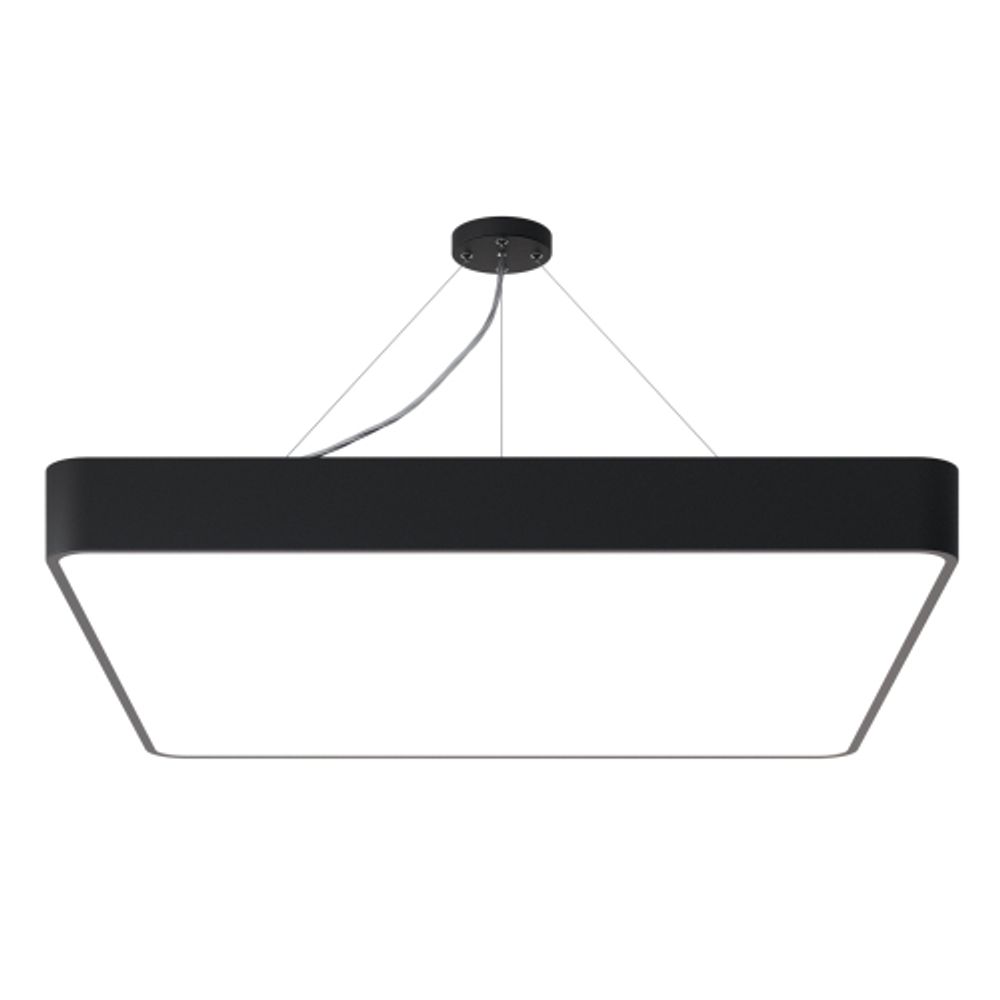Светильник LED ЭРА Geometria SPO-164-B-40K-110 Quadro 110Вт 4000К 10500Лм IP40 800х800х80 мм черный подвесной