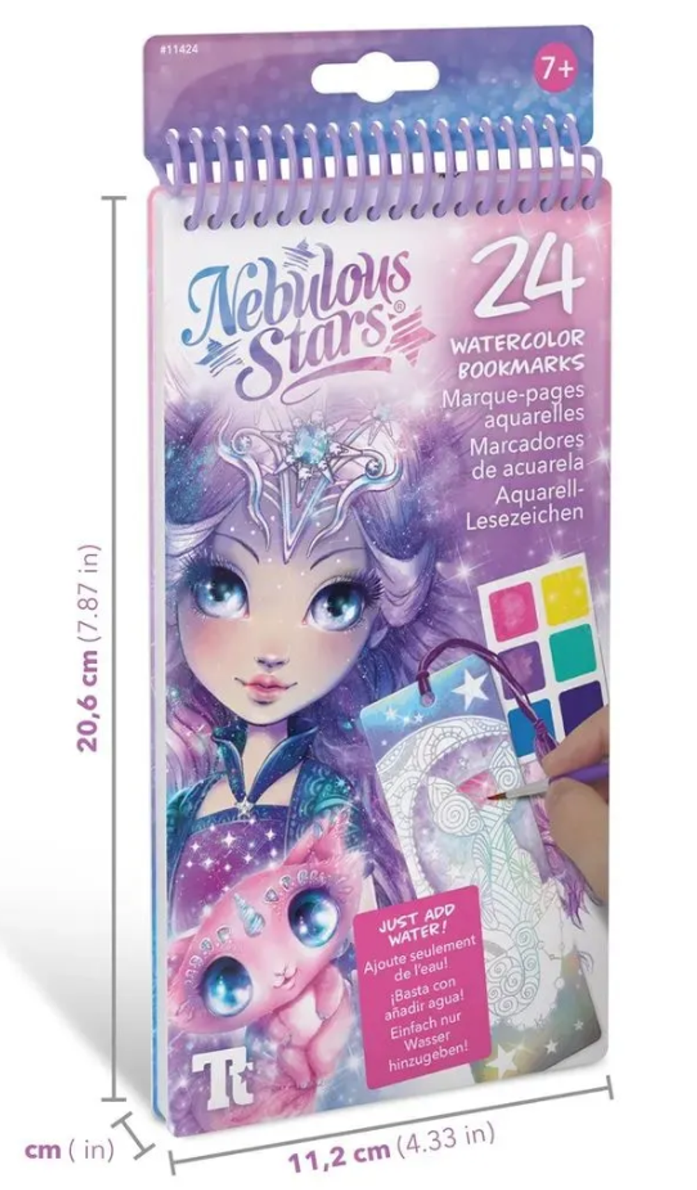 Набор для создания книжных закладок серия Nebulia(24 эскиза, акварель, кисть), марка Nebulous Stars