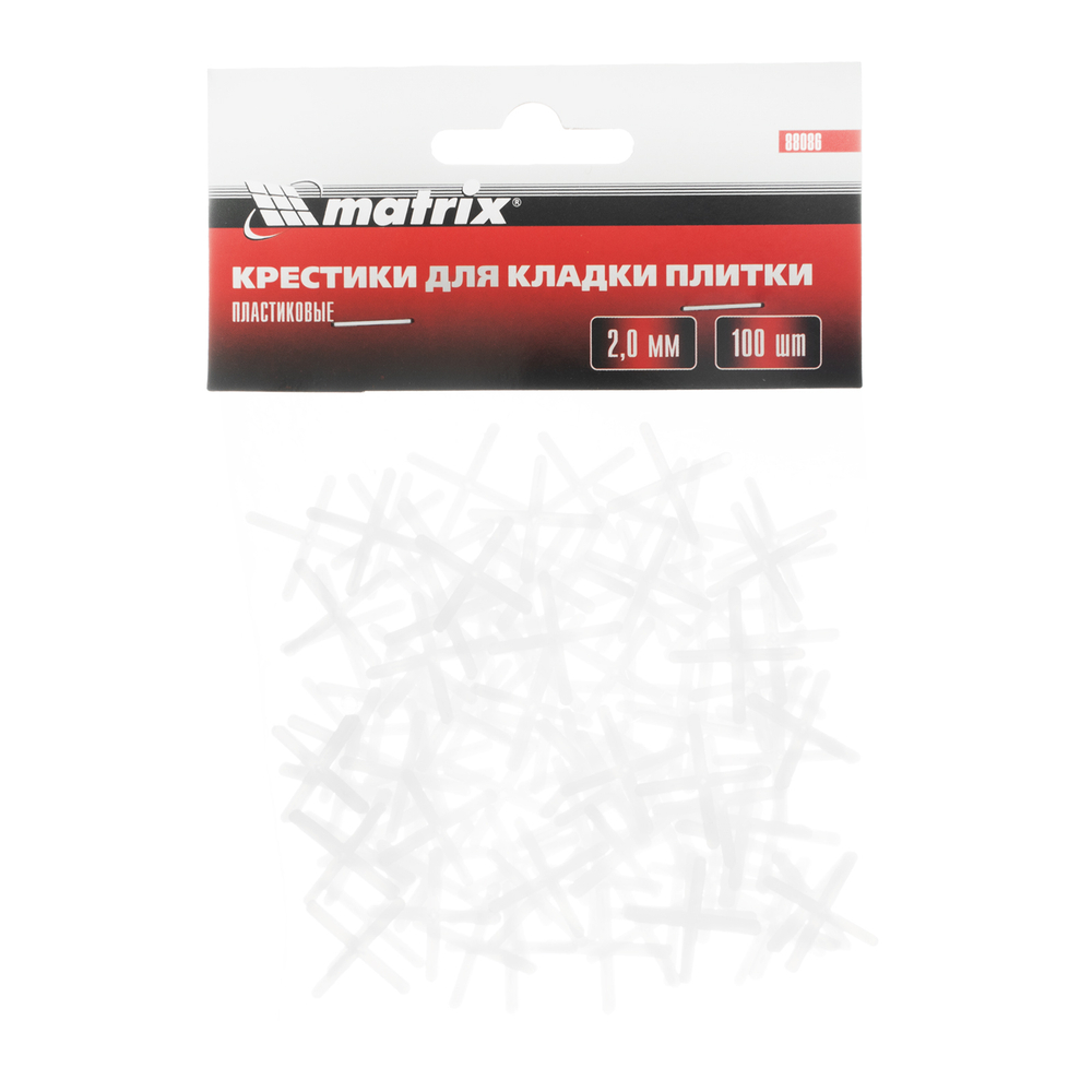 Крестики, 2.0 мм, для кладки плитки, 100 шт Matrix 88086