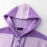 Свитер Ymkashix Stripes Hood фиолетовый
