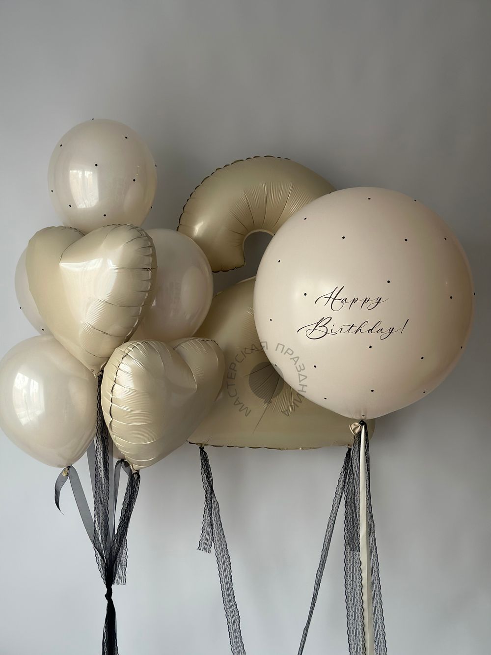 Воздушные шары на 2 годика для девочки №8676 