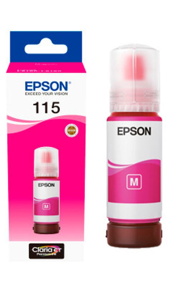 Контейнер с чернилами Epson EcoTank 115 (C13T07D34A) для L8160/8180 пурпурный