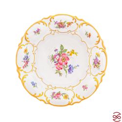 Конфетница на ножке Queen's Crown Мейсенский букет 27см