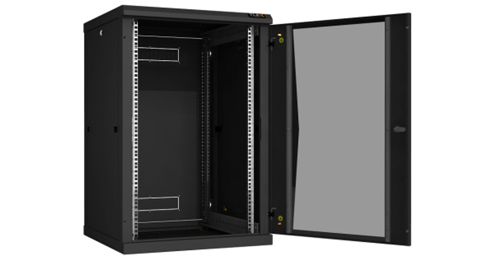 Шкаф настенный 19", 18U TLK TWC-186060-R-G-BK