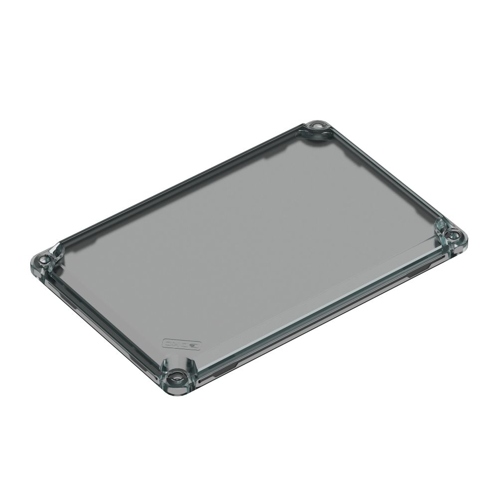 Прозрачная крышка  высотой 21 мм, для корпуса RAM box 400х200х146 мм