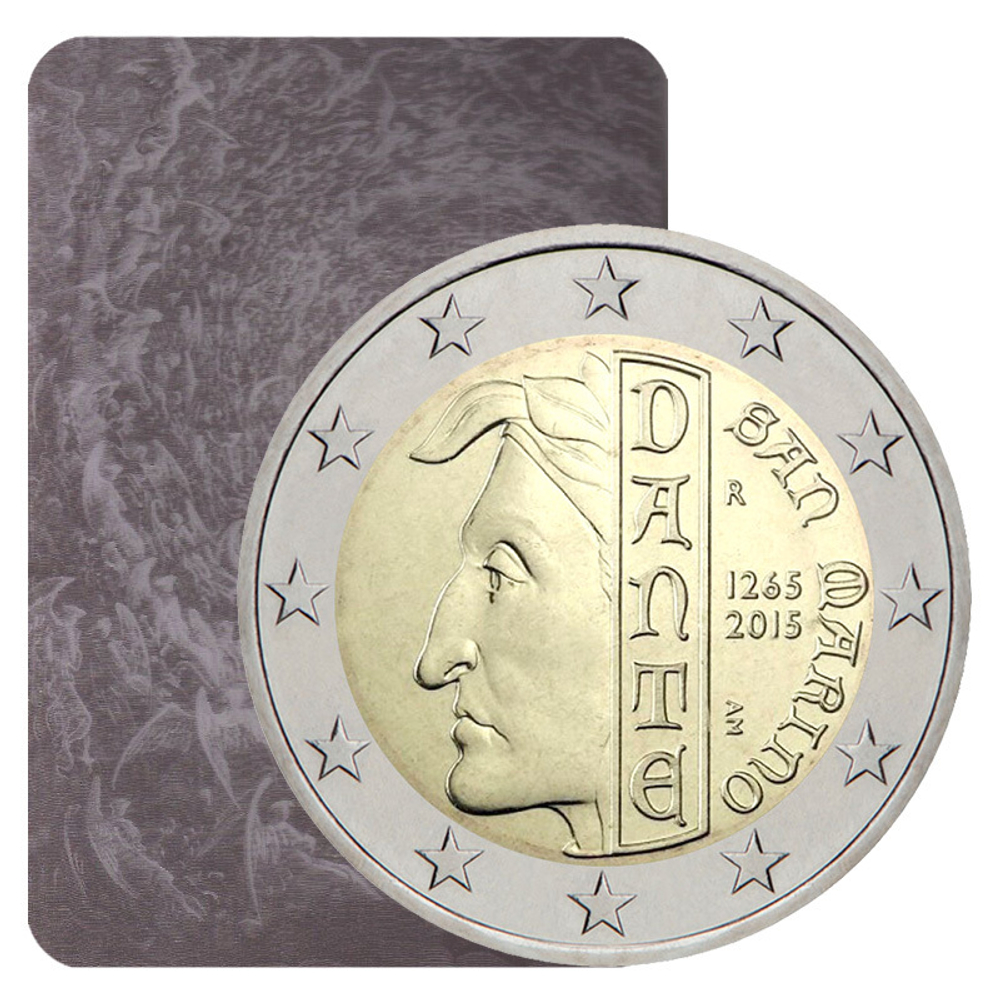 San Marino 2 Euro 2015 – 550th Anniversary of Birth of Dante Alighieri (1265 - 1321) (BU)