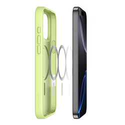 Защитный матовый чехол зеленого цвета (Lime Green) с MagSafe для iPhone 16 Pro Max, серия Yind Series от Dux Ducis