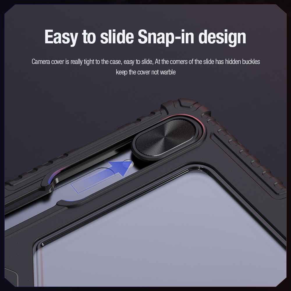 Чехол книжка синего цвета от Nillkin для планшета Samsung Galaxy Tab S9+ и S10+, серия Bumper Pro Case-Multi Angle Folding Style, многофункциональный складной