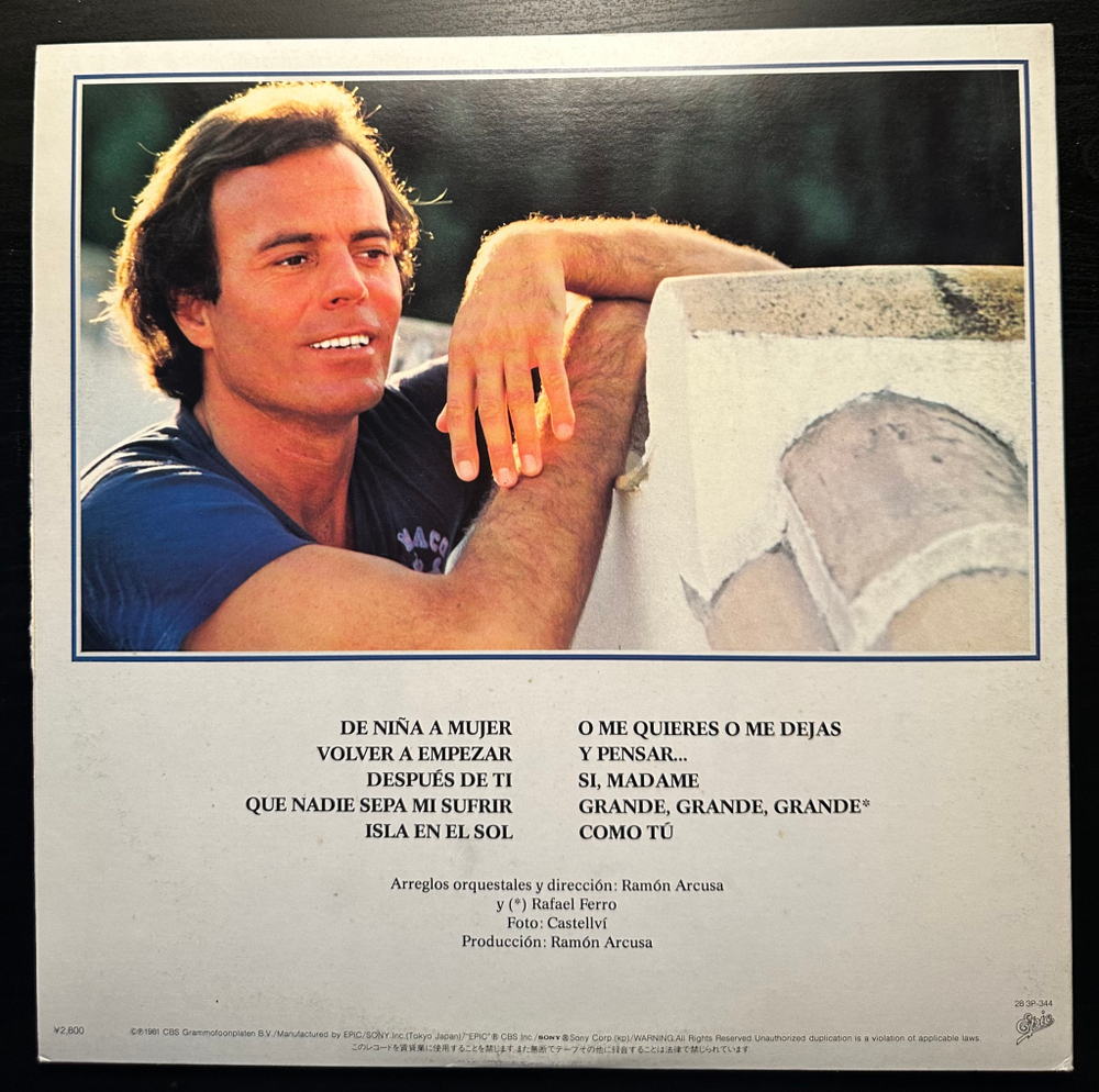 Julio Iglesias - De Nina A Mujer (Япония 1981г.)