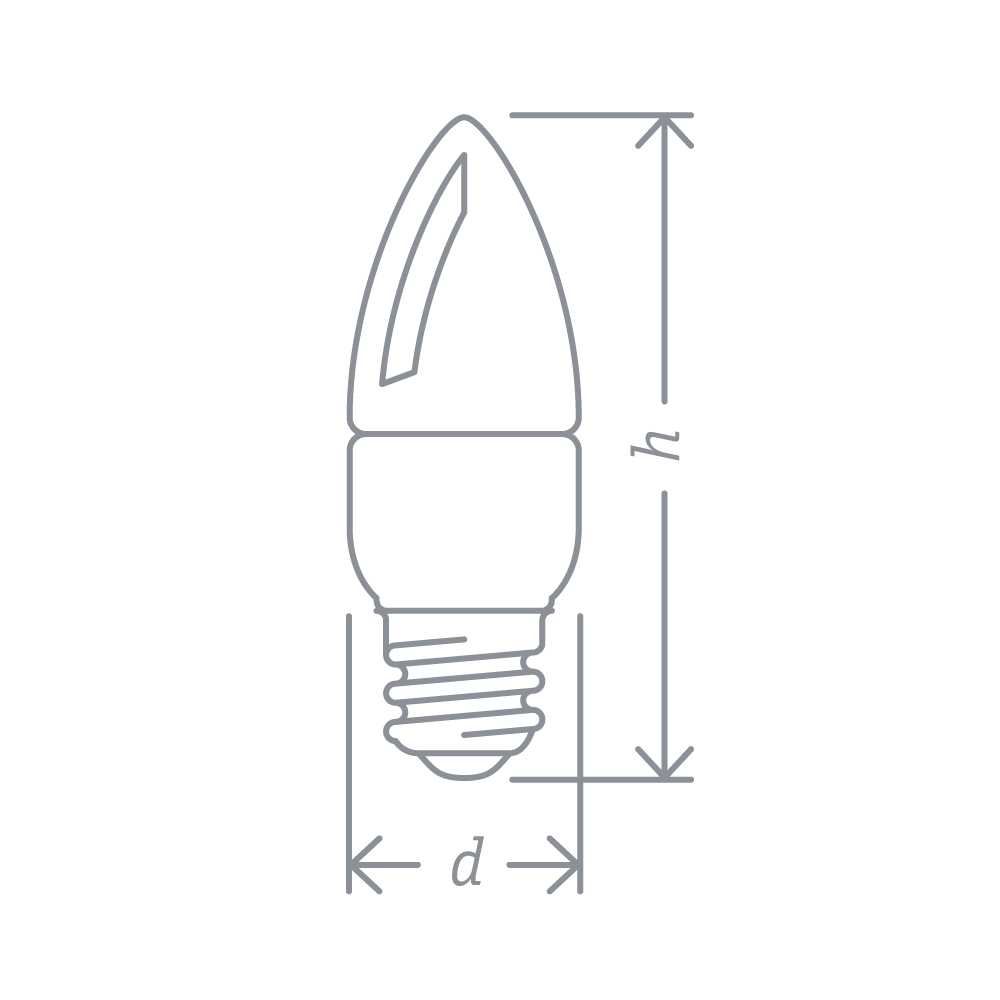 Лампа Navigator 61 329 NLL-C37-8.5-230-6.5K-E27-FR