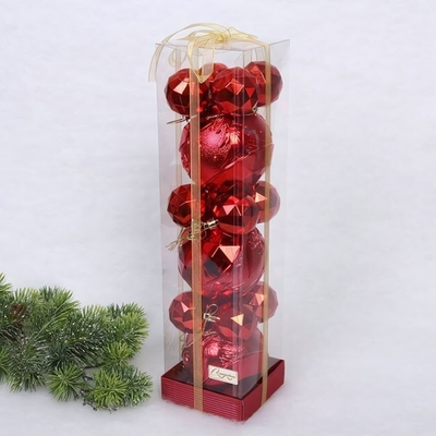 Набор шаров "Miracle" 10 см + 5 см-15 предм. Красный