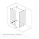 Душевая перегородка Walk In, черный 120x195, Slide, IDDIS, SLI8BS2i23