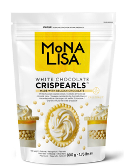 Шоколадные хрустящие шарики Callebaut Crispearls белые, Mona Lisa, 50гр