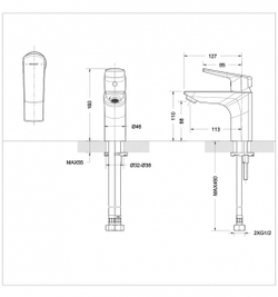 Смеситель для умывальника Bravat Real