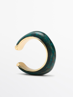 Massimo Dutti Набор эмалированных колец, бронзовый