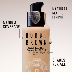 Bobbi Brown Weightless Skin Foundation SPF 15 - Тональная основа: травяной подклад с увлажняющим действием оттенок Cool Ivory, 30 ml