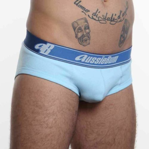 Мужские трусы брифы светло-синие Aussiebum Flex Ice Brief AB00123