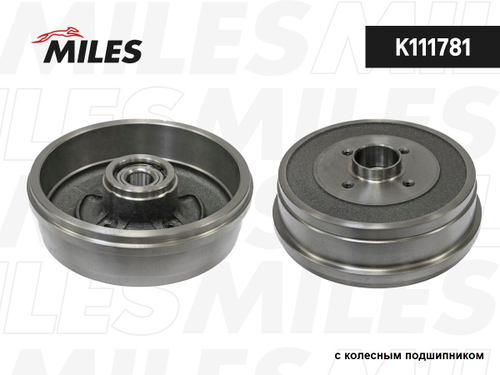 Барабан тормозной Lada Largus 12-, Renault Logan 04- (с подшип. без ABS) Miles