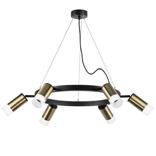 LR0163161 Люстра RULLO 6х50W GU10 ЧЕРНЫЙ/БРОНЗА (571016+214431-6+202431-6)