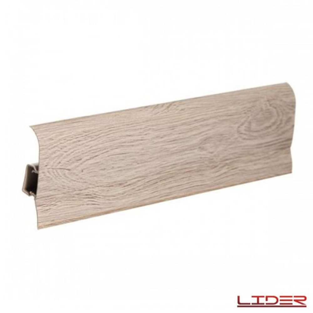 ПЛИНТУС "LIDER-75" 756 Дуб дымчатый 75*20мм 2,5м с к/к.