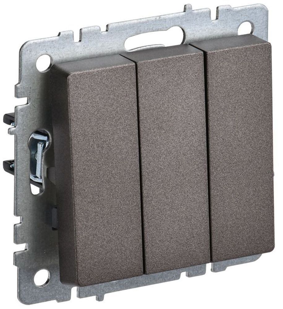 Выключатель 3-кл. СП BRITE ВС10-3-0-БрТБ 10А механизм бронза IEK BR-V30-0-10-K45
