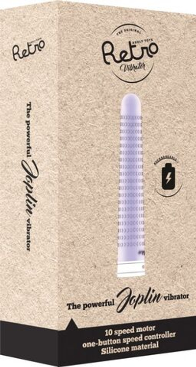 Фиолетовый вибратор в стиле ретро Joplin - 17 см. (Цвет: фиолетовый)