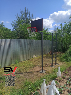 Монтаж уличной шведской стенки Sv Sport (3 вертикальных столба)