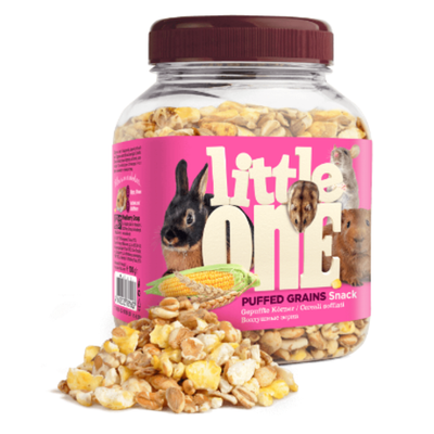 Little one банка лакомство для грызунов воздушные зерна, 100г
