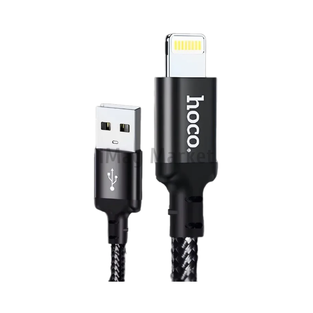 Зарядный кабель Hoco X14, USB-A - Lightning, 2A, 10W, 2 м, черный
