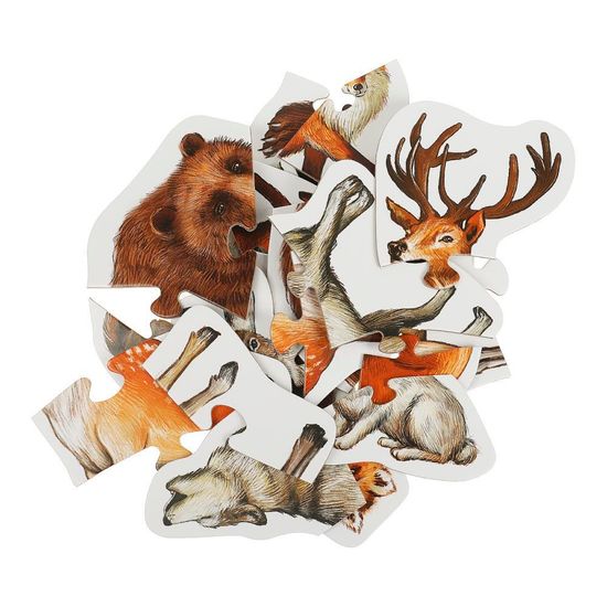 Макси-пазлы. Лесные животные. 6 пазлов.  150х180х40 мм. Умные игры
