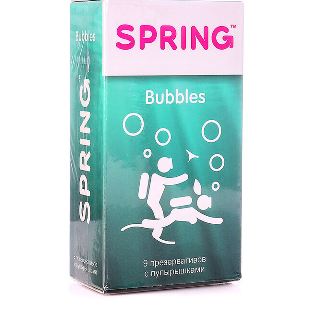 Презервативы Spring (с пупырышками) 9 шт. (Цвет: прозрачный)