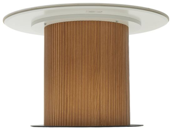 Стол MESA D120 цвет БЕЛЫЙ МРАМОР M326 / Каркас OAK