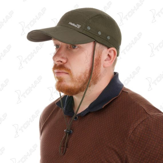 Бейсболка Helios с защитой шеи и лица (олива)