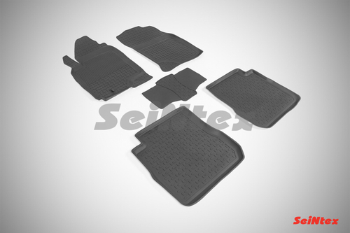Резиновые коврики с высоким бортом для Mitsubishi Outlander I 2003-2008, Seintex.85713