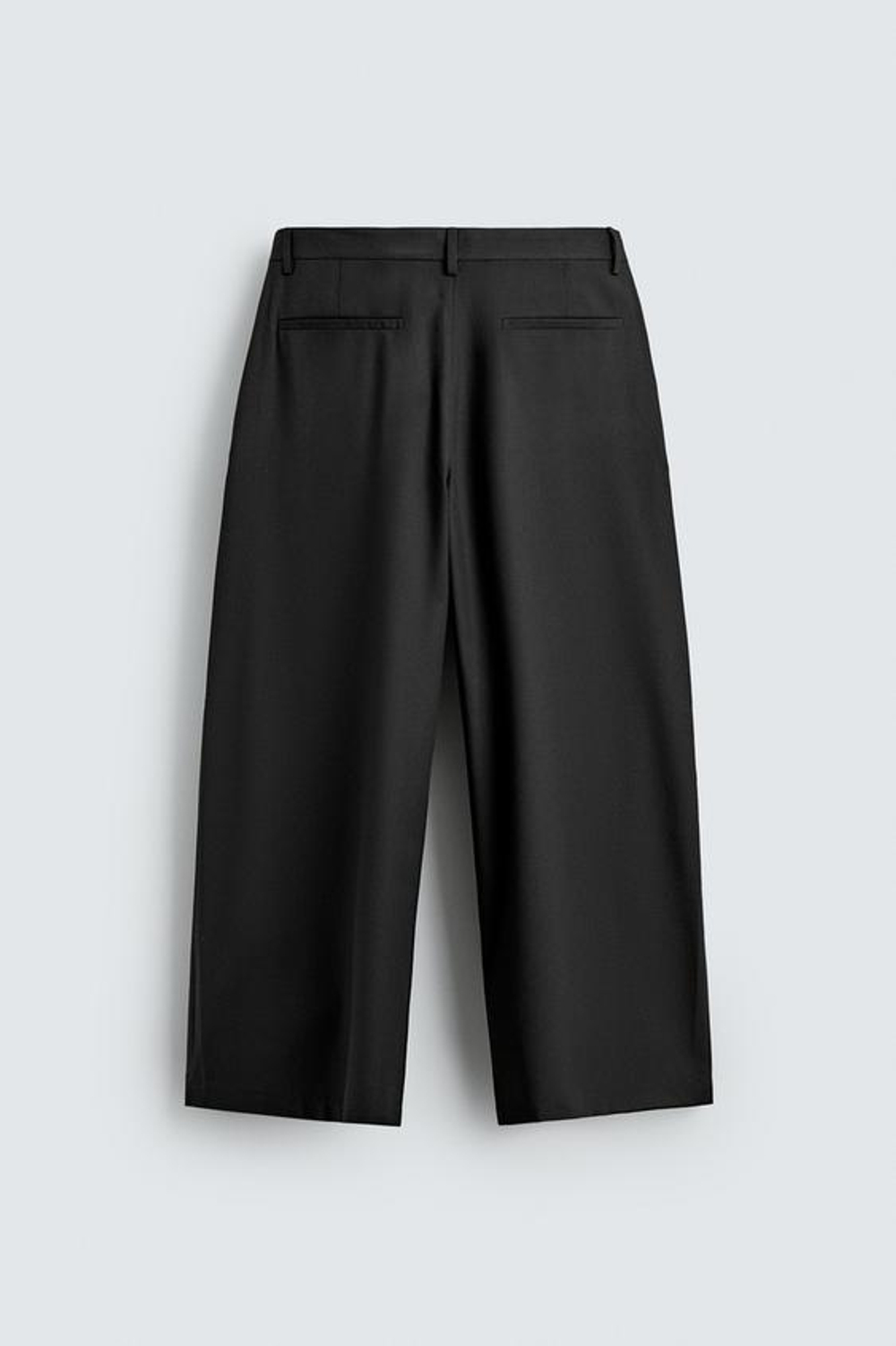 ZARA БРЮКИ RELAXED FIT СО СКЛАДКАМИ, ЧЕРНЫЙ