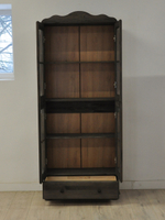 Шкаф витрина, 77х32х186, Бритта, буфет, стеклянный, сервант, деревянный, 2 двери, Dipriz