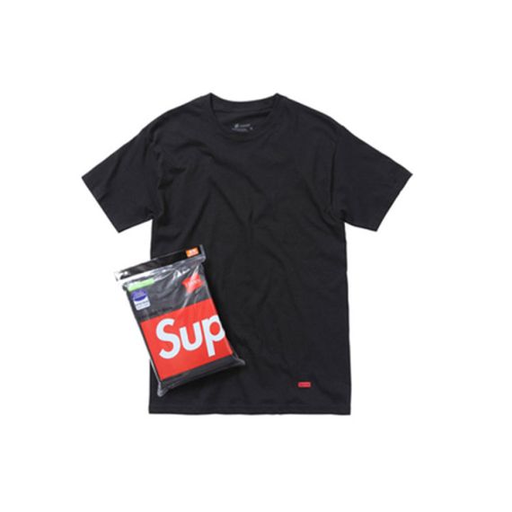 Supreme Hanes Tagless Tees (3 Pack) Black T 3