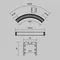 Радиусный профиль 35x35 D800мм 1/4 круга черный Led Strip alm-3535r-b-d-90°-0.8m