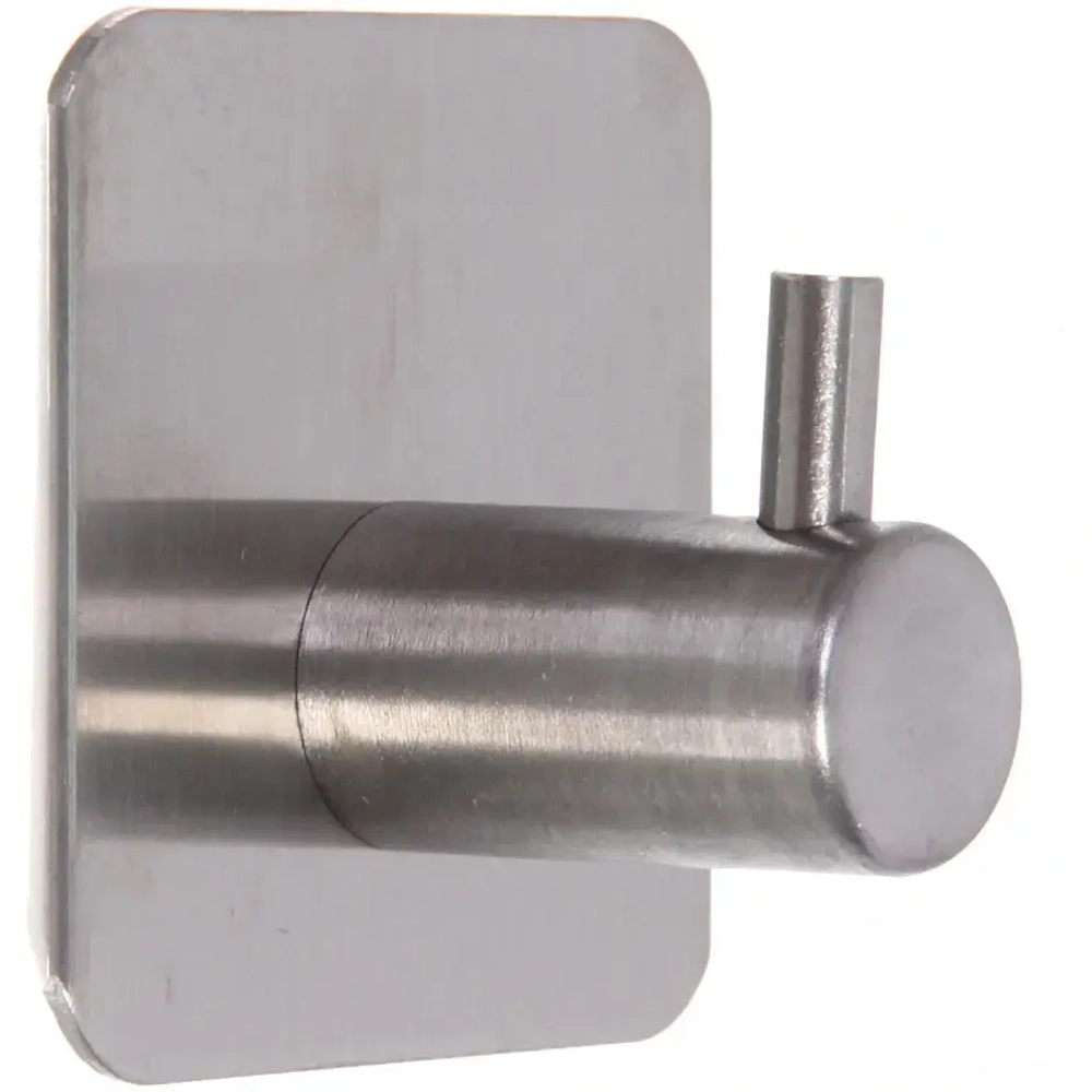 Крючок из нержавеющей стали на липкой основе 3М «БАСТОФ», форма квадрат, нагрузка до 5кг/4,5см