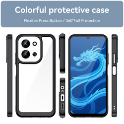 Противоударный чехол для смартфона Xiaomi Redmi 15C 4G, усиленные защитные рамки черного цвета